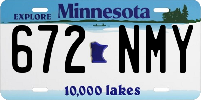 MN license plate 672NMY