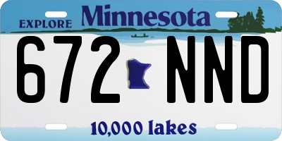 MN license plate 672NND