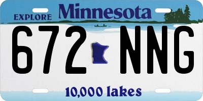 MN license plate 672NNG