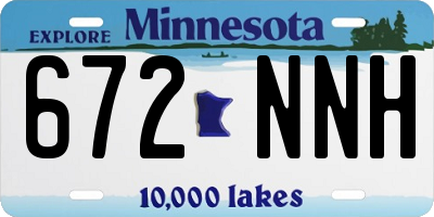 MN license plate 672NNH