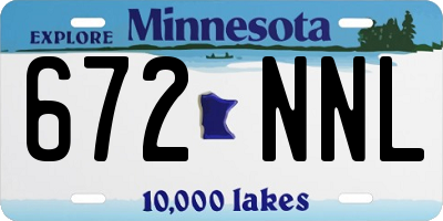 MN license plate 672NNL