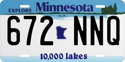 MN license plate 672NNQ