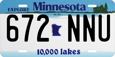 MN license plate 672NNU