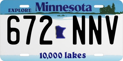 MN license plate 672NNV