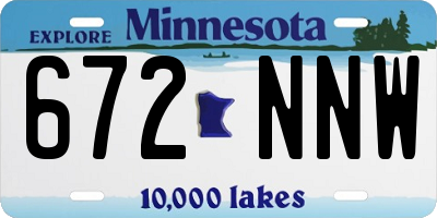 MN license plate 672NNW