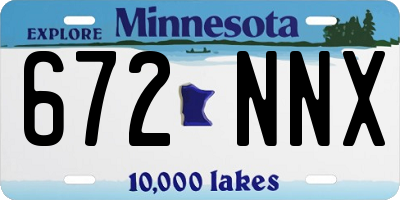 MN license plate 672NNX
