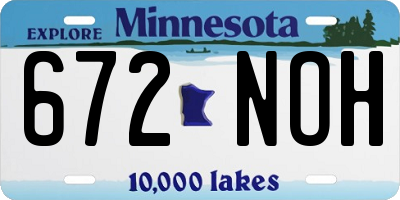 MN license plate 672NOH