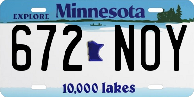 MN license plate 672NOY