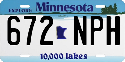 MN license plate 672NPH