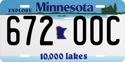 MN license plate 672OOC