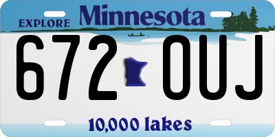 MN license plate 672OUJ