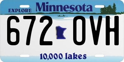 MN license plate 672OVH
