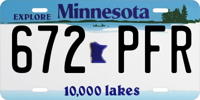 MN license plate 672PFR