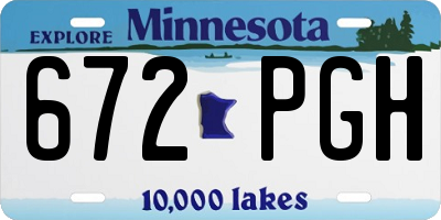 MN license plate 672PGH