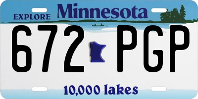 MN license plate 672PGP