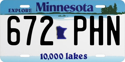 MN license plate 672PHN