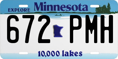 MN license plate 672PMH