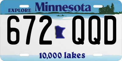 MN license plate 672QQD
