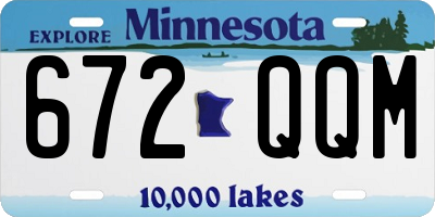 MN license plate 672QQM