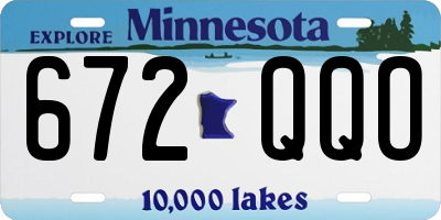 MN license plate 672QQO