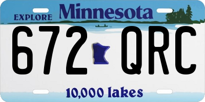 MN license plate 672QRC