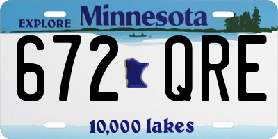 MN license plate 672QRE