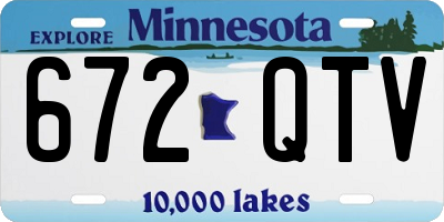 MN license plate 672QTV