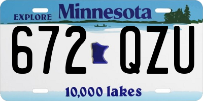 MN license plate 672QZU