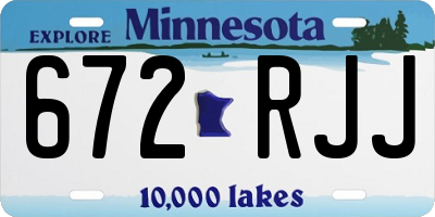 MN license plate 672RJJ