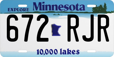 MN license plate 672RJR