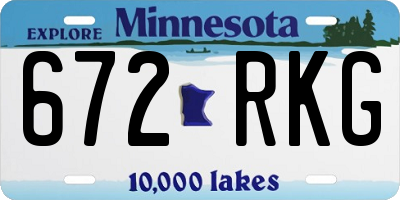 MN license plate 672RKG
