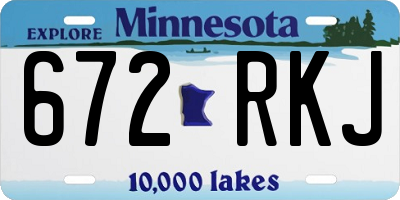 MN license plate 672RKJ