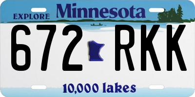 MN license plate 672RKK