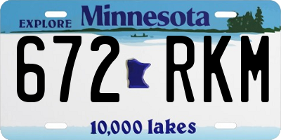 MN license plate 672RKM