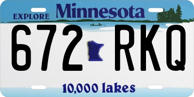 MN license plate 672RKQ