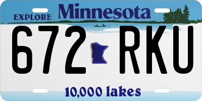 MN license plate 672RKU