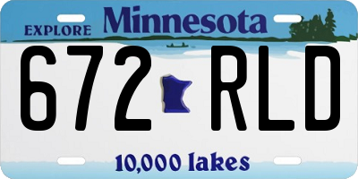 MN license plate 672RLD