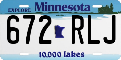 MN license plate 672RLJ