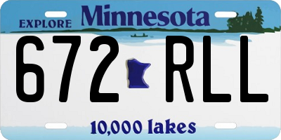 MN license plate 672RLL