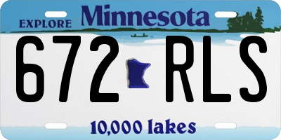 MN license plate 672RLS