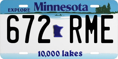 MN license plate 672RME