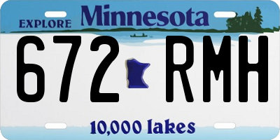 MN license plate 672RMH