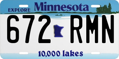 MN license plate 672RMN