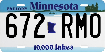 MN license plate 672RMO