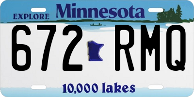 MN license plate 672RMQ