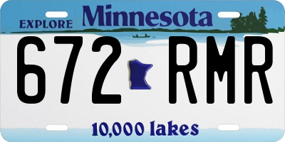 MN license plate 672RMR