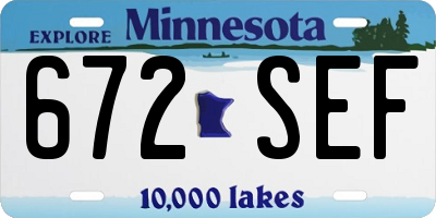 MN license plate 672SEF