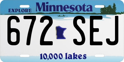MN license plate 672SEJ