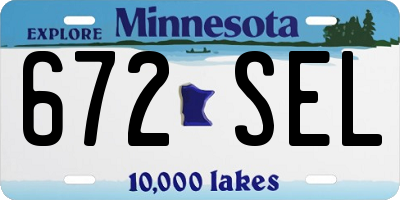 MN license plate 672SEL
