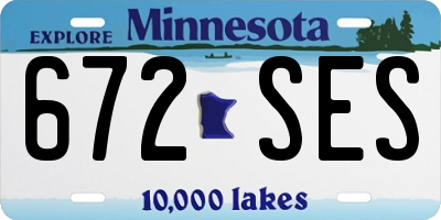 MN license plate 672SES